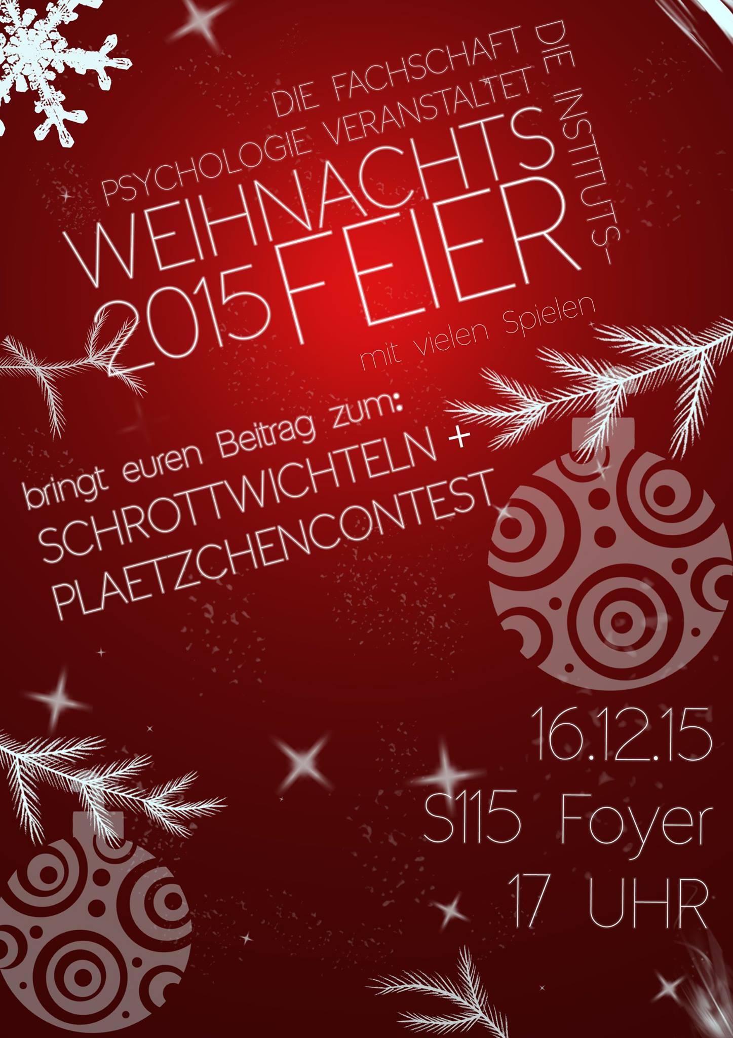 Instituts-Weihnachtsfeier 2015 Instituts-Weihnachtsfeier 2015